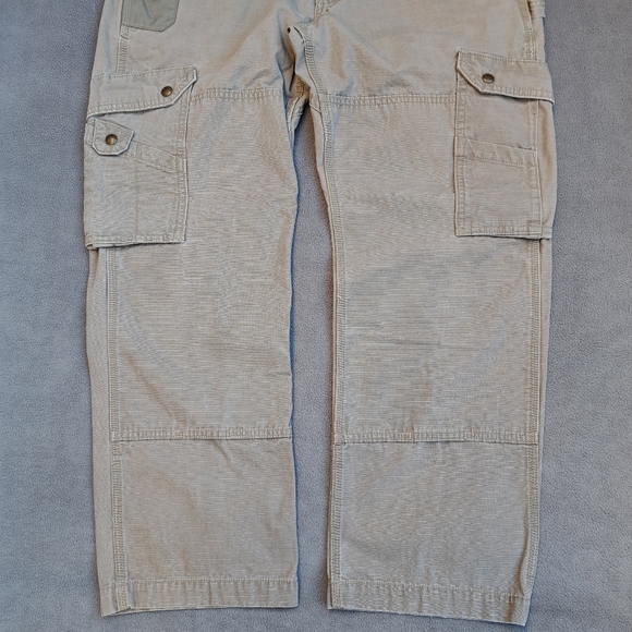 Carhartt double knee tactical steel cargo pants men's size 36W x 30L khaki EUC - Picture 3 of 16